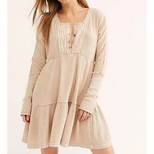 Free People Beige Mini Dress